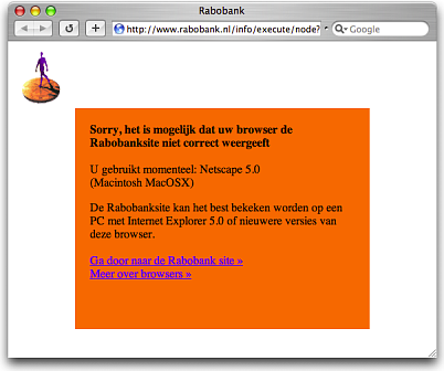 Het is mogelijk dat uw browser de Rabobank site niet correct weergeeft.